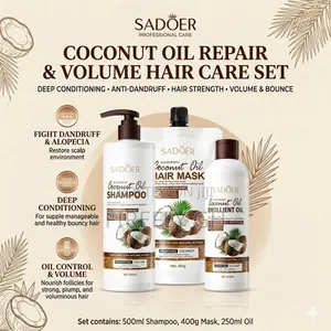 Coconut Oil Anti Dandruff Repair Volume Hair Care Set