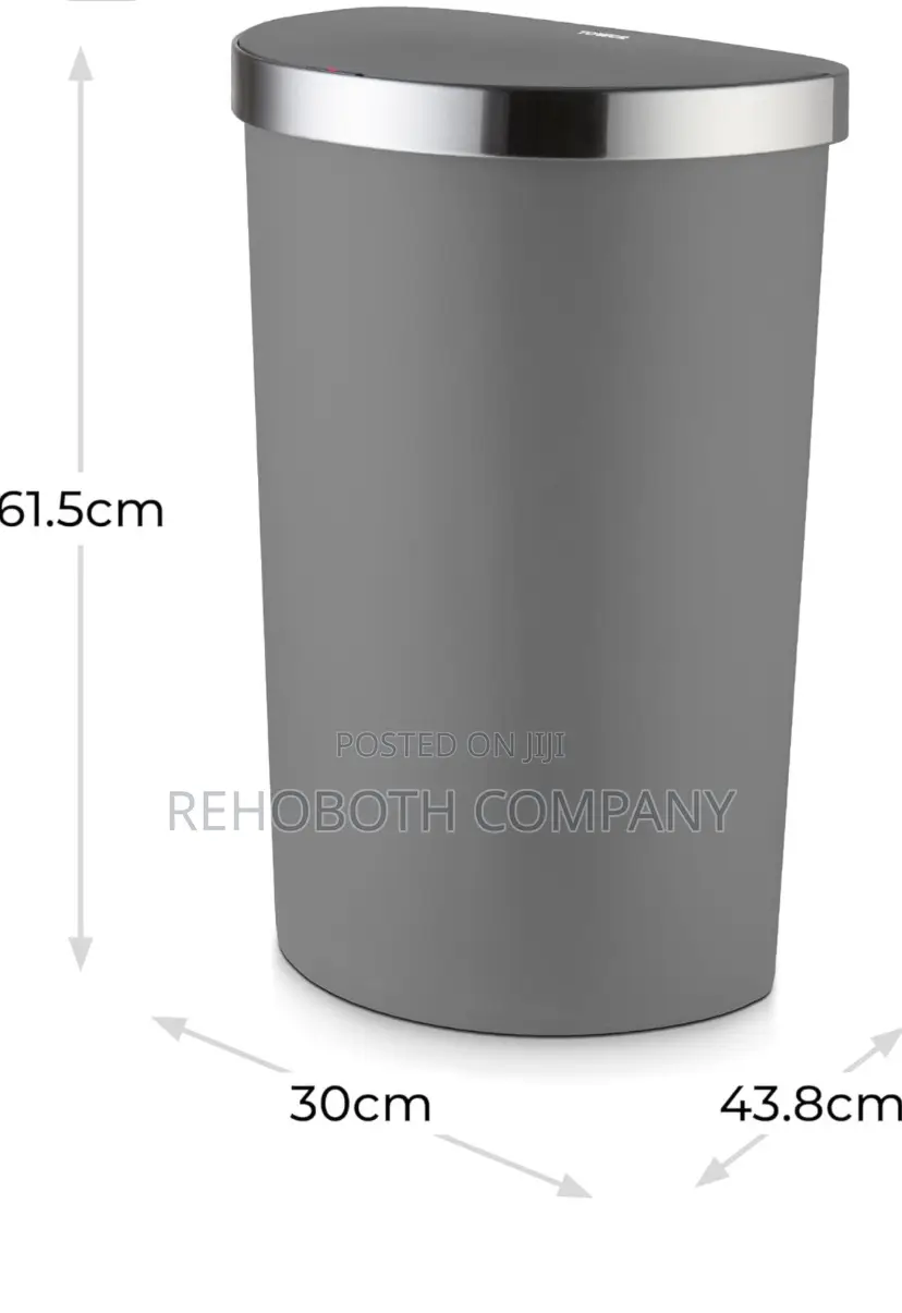 Tower Curved Sensor Bin With Bin Liner Retainer Ring, Durable Pp Body