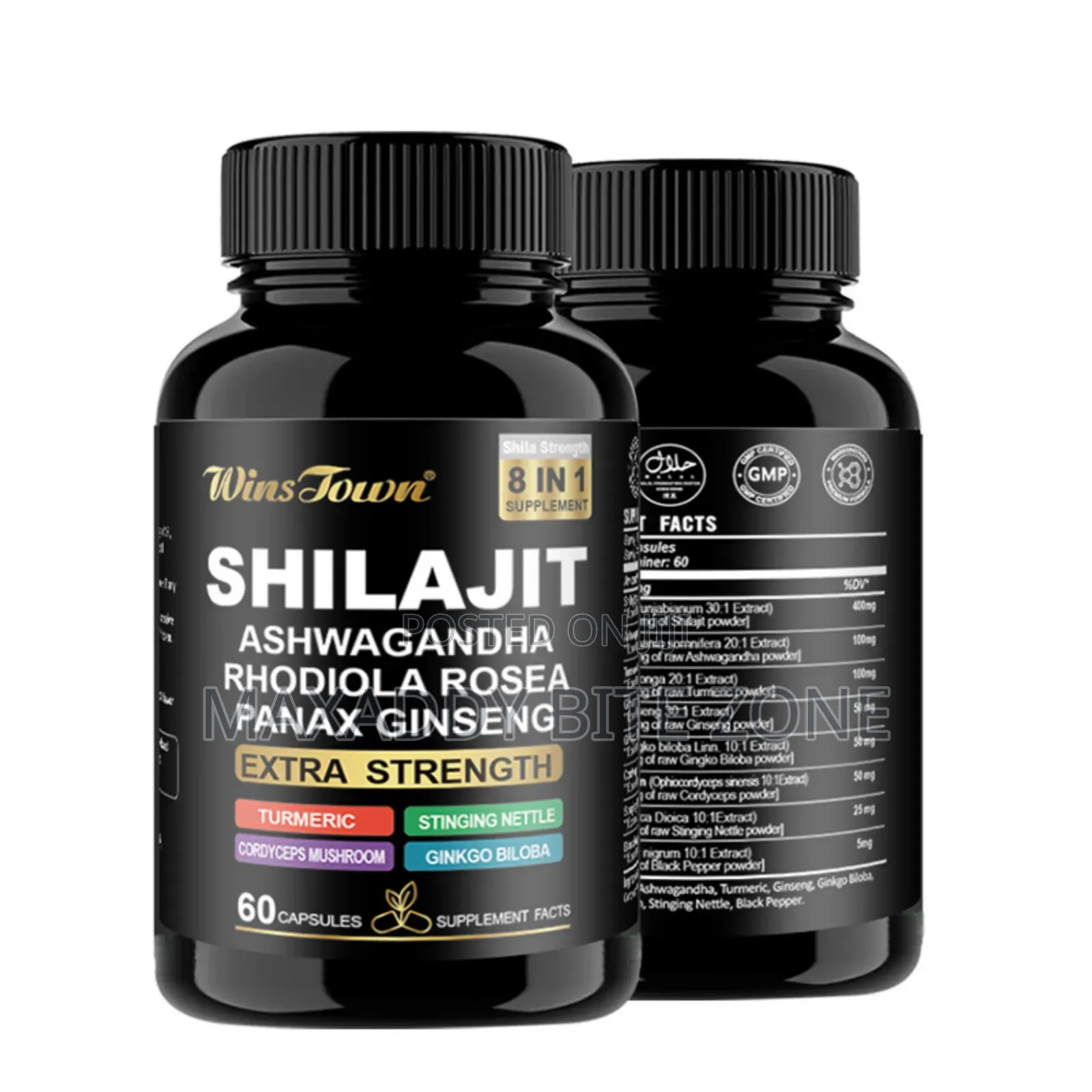 Shilajit Ashwagadhaka Rhodiola Rosea Panax Ginseng 60 Cap.