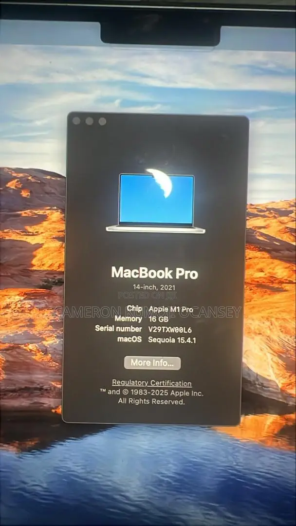Laptop Apple MacBook Pro 2021 M1 16GB Apple M1 Pro SSD 512GB