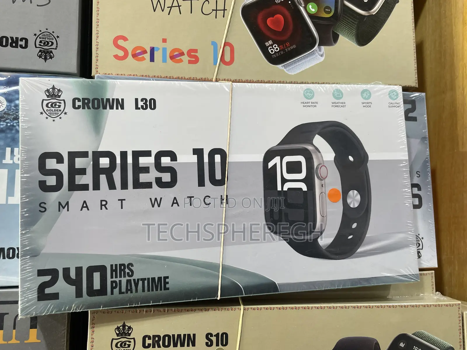 Crown L30 Series 10 Smartwatch - 240hrs Playtime - Brand New