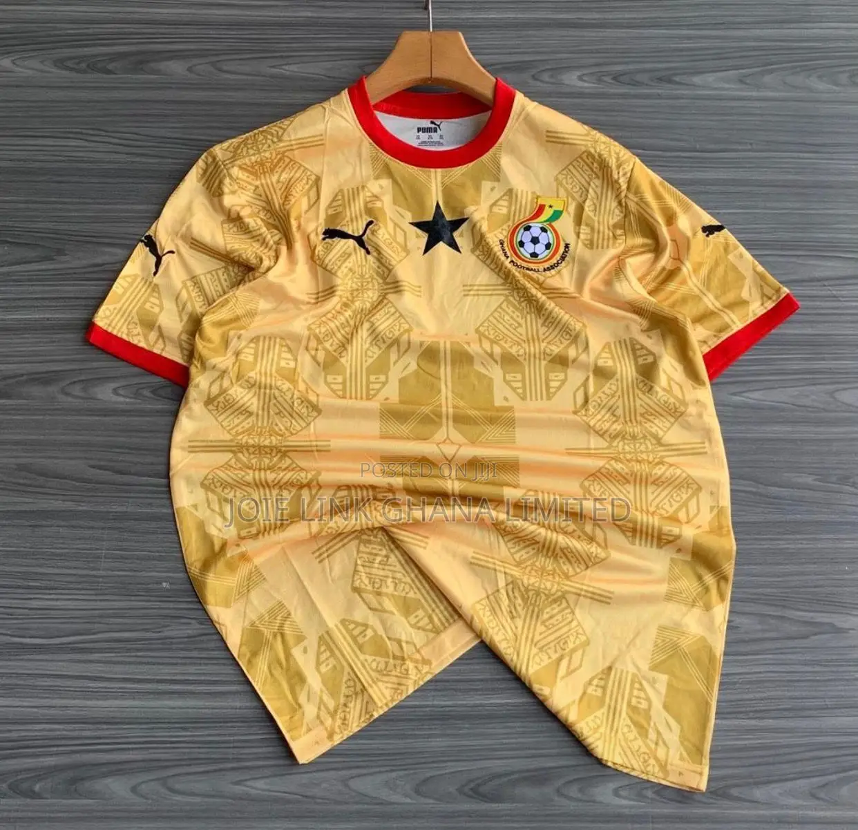 Gold Color Ghana Jerseys Available in Stock