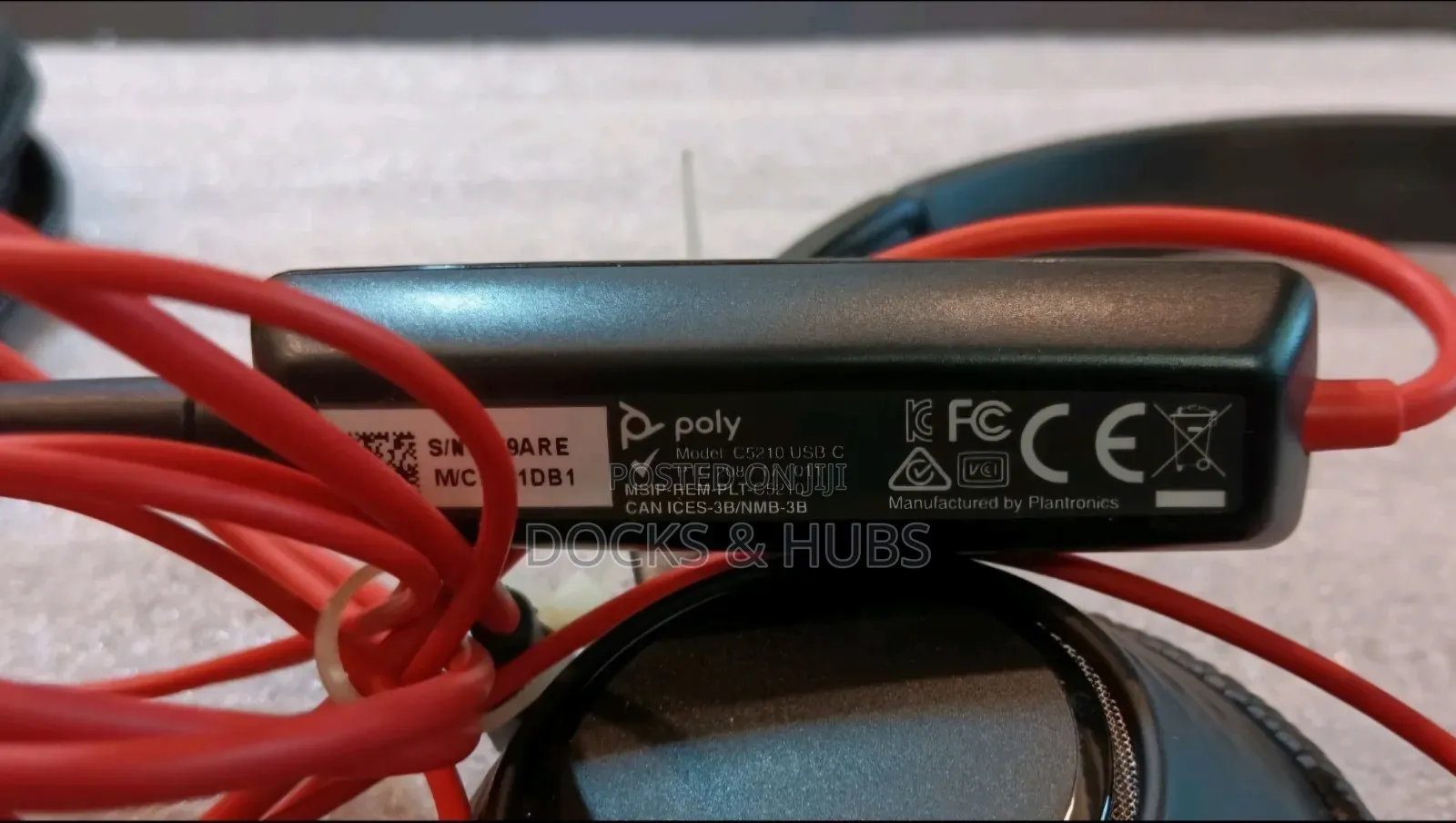 Poly Blackwire 5200 Series C5210t Usb Monoaural Headset - Black