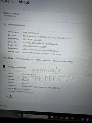 Laptop MSI Katana GF66 32GB Intel Core i7 HDD+SSD 1T