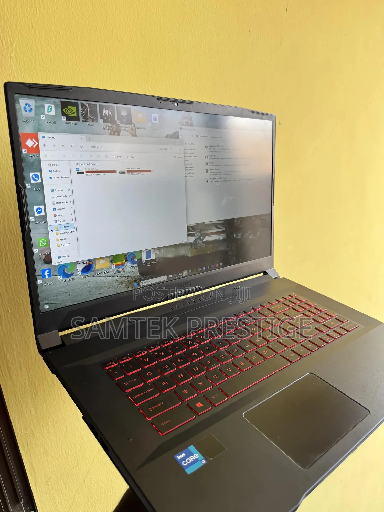 Laptop MSI Katana GF66 32GB Intel Core i7 HDD+SSD 1T