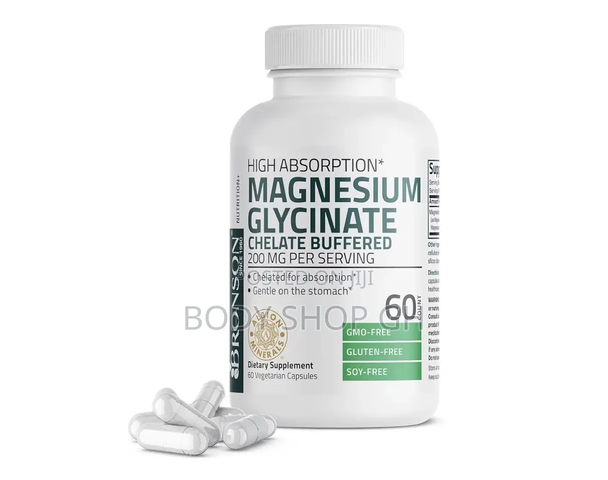 Bronson Magnesium Glycinate 200mg High Absorption - Gentle on Stomach
