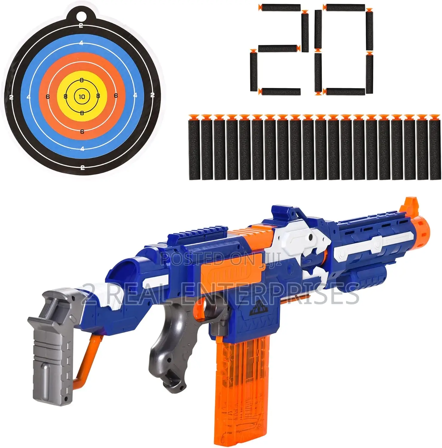 Electric Reload Extra Larger Nerf Gun Toy Gun With 20 Soft Bullets