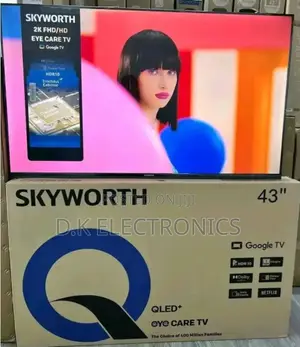 2026 Skyworth 43 Qled+ Google Slim Uhd Television