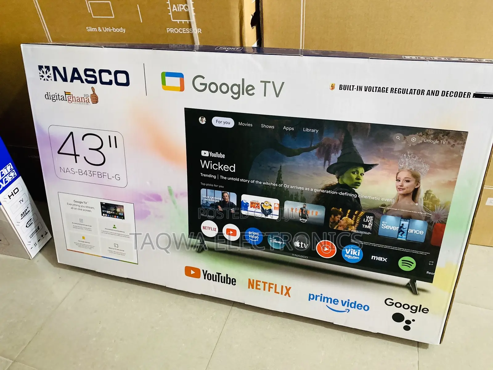 Build in Decoder Nasco Smart 43 Inch Google Tv