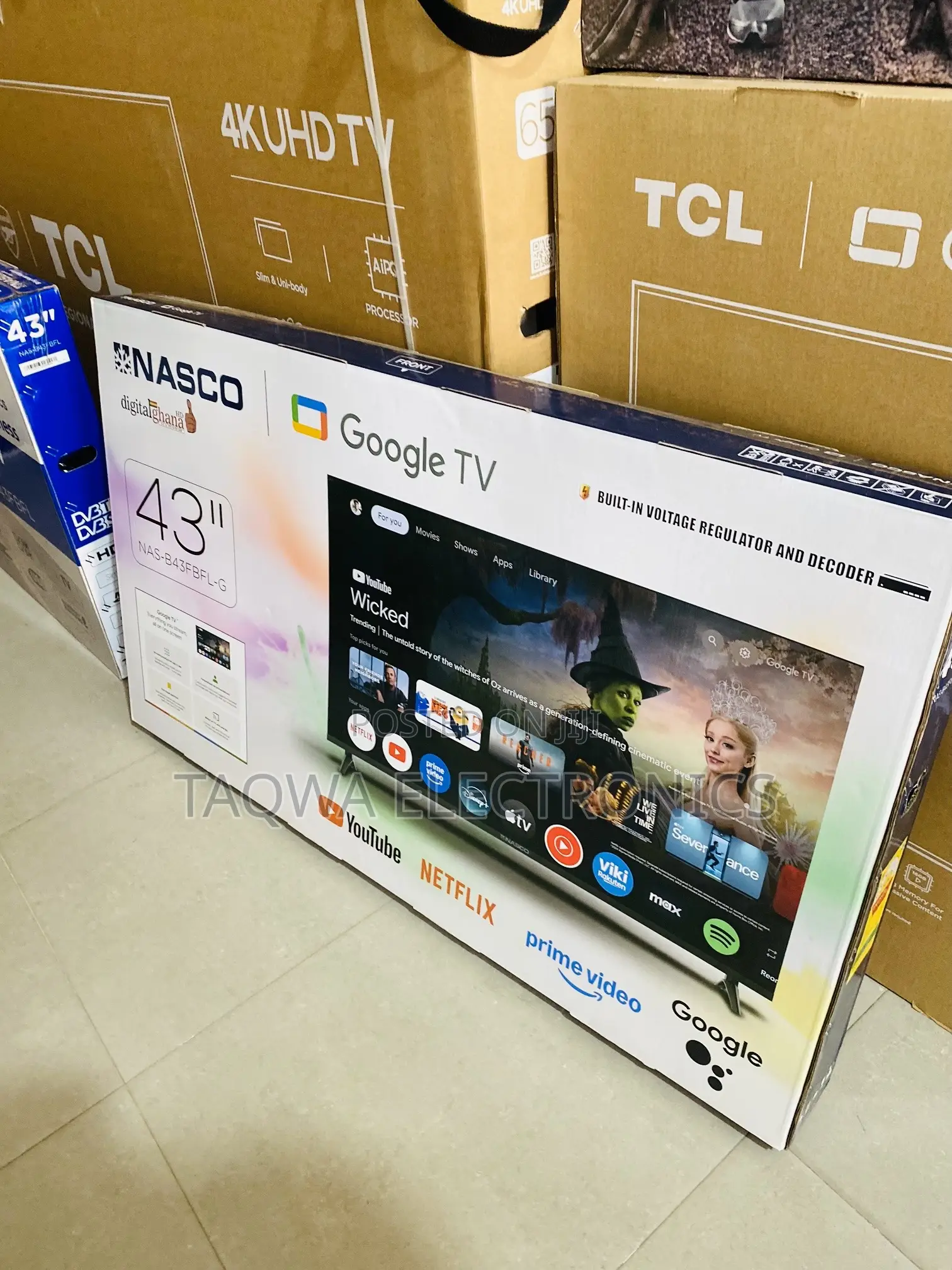 Build in Decoder Nasco Smart 43 Inch Google Tv