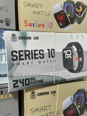 Crown L30 Series 10 Smartwatch - 240hrs Playtime - Brand New