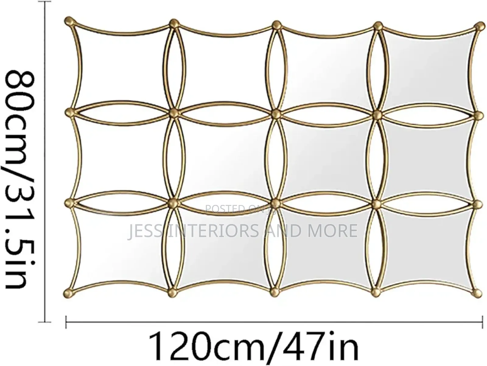 Decor Mirror ( Console Table Mirror) Gold