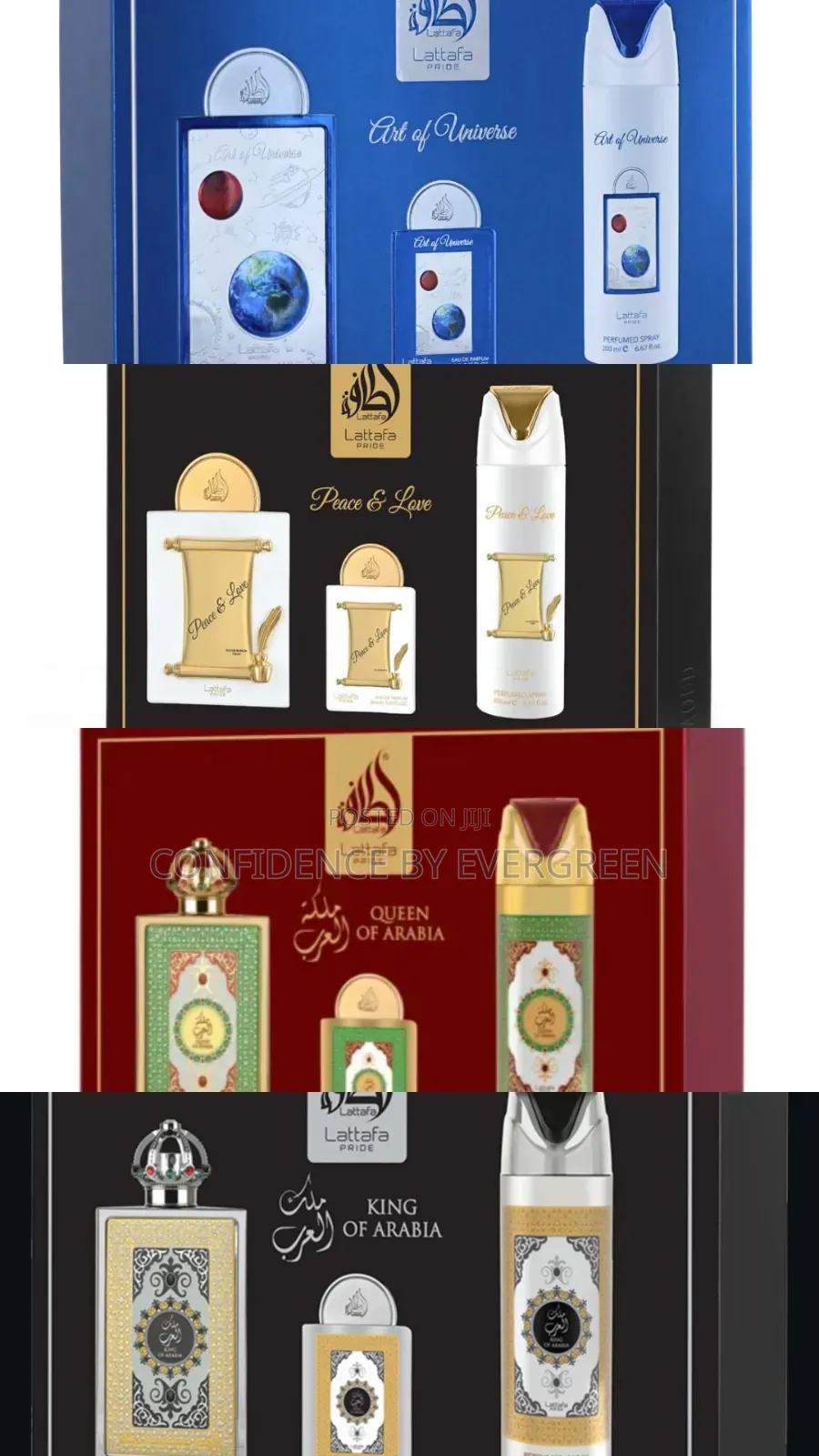 Lataffa Gift Set(Art of Universe, Peace Love , King Queen of Arabia)