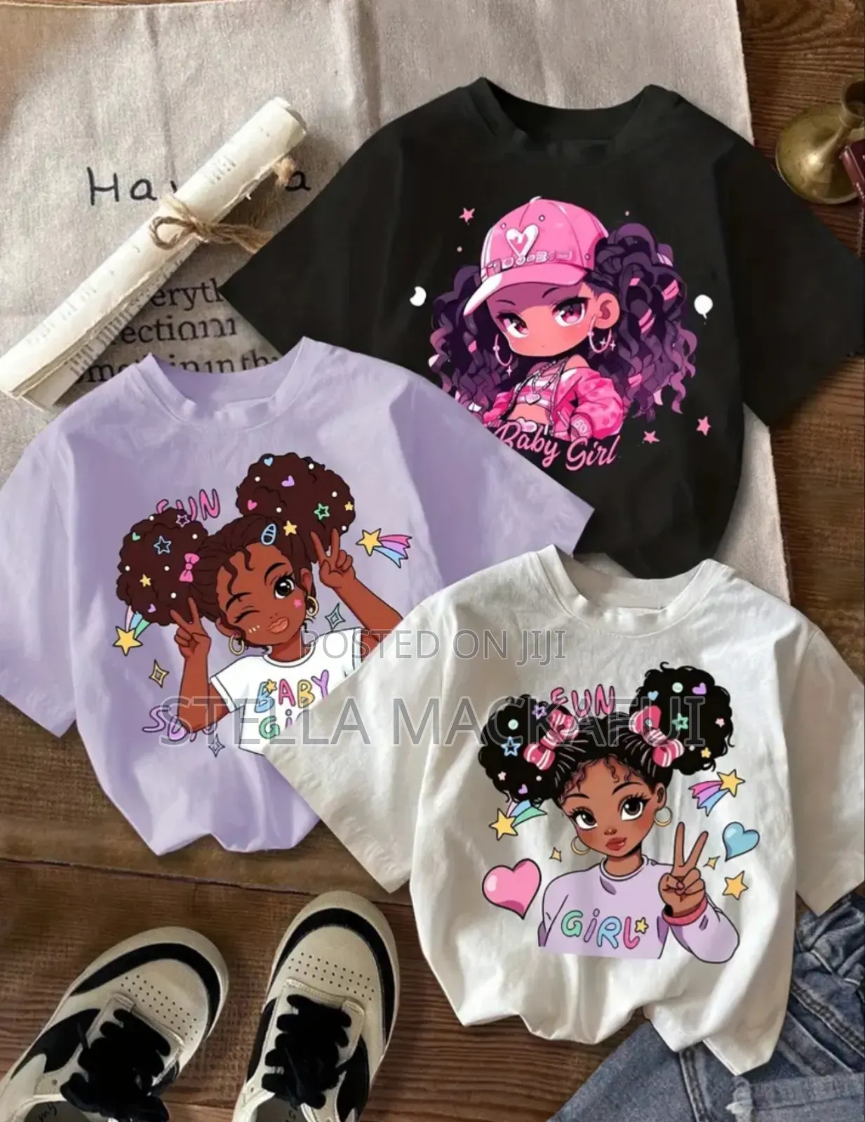 3pcs Set Cute T-Shirts for 1-2yrs Only