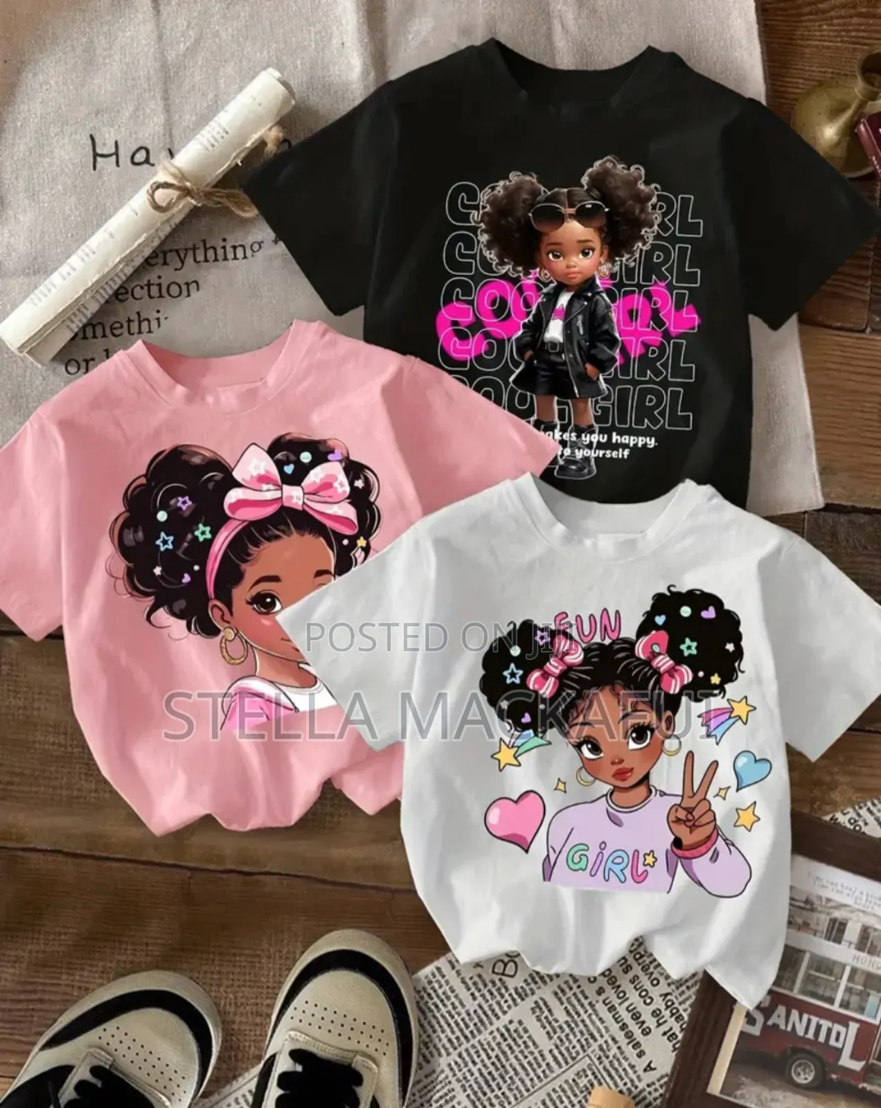3pcs Set Cute T-Shirts for 1-2yrs Only