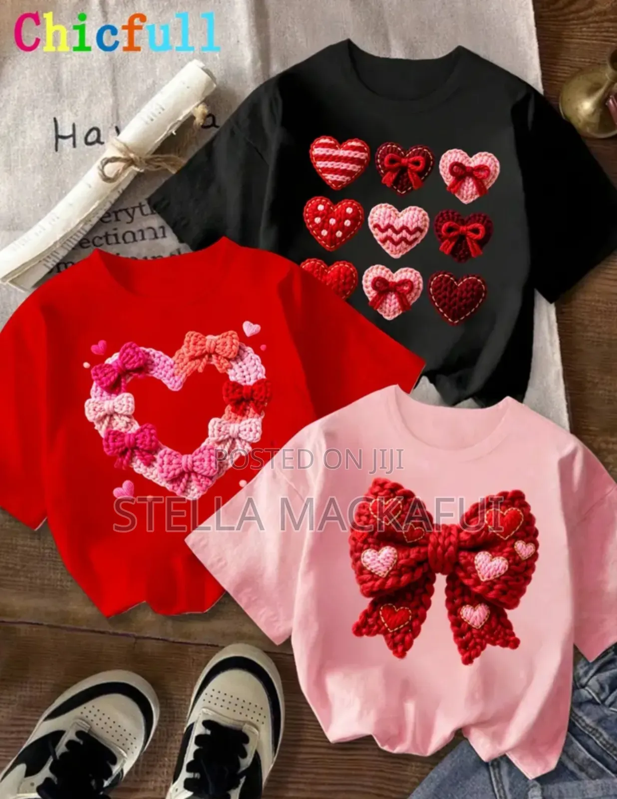 3pcs Set Cute T-Shirts for 1-2yrs Only