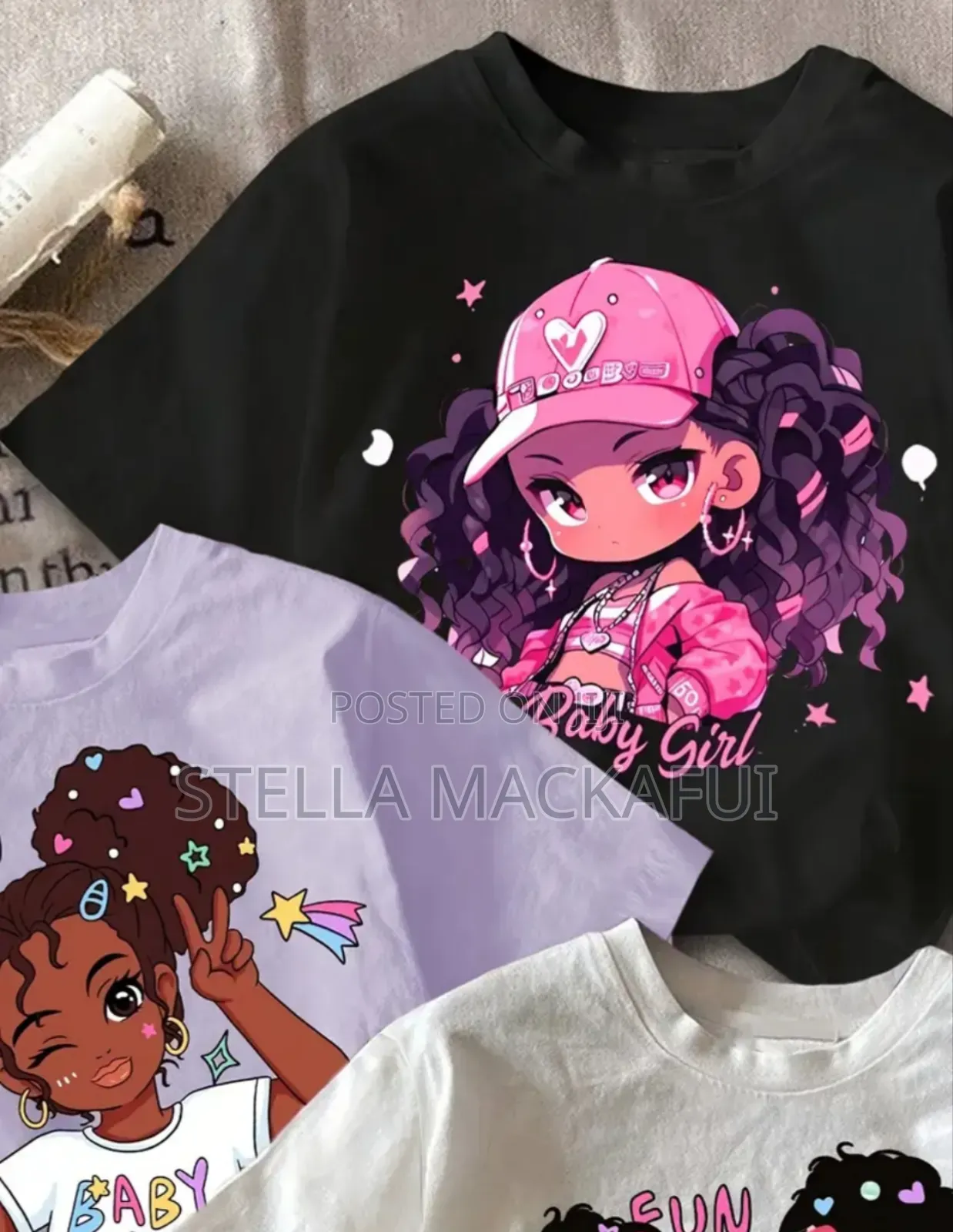 3pcs Set Cute T-Shirts for 1-2yrs Only