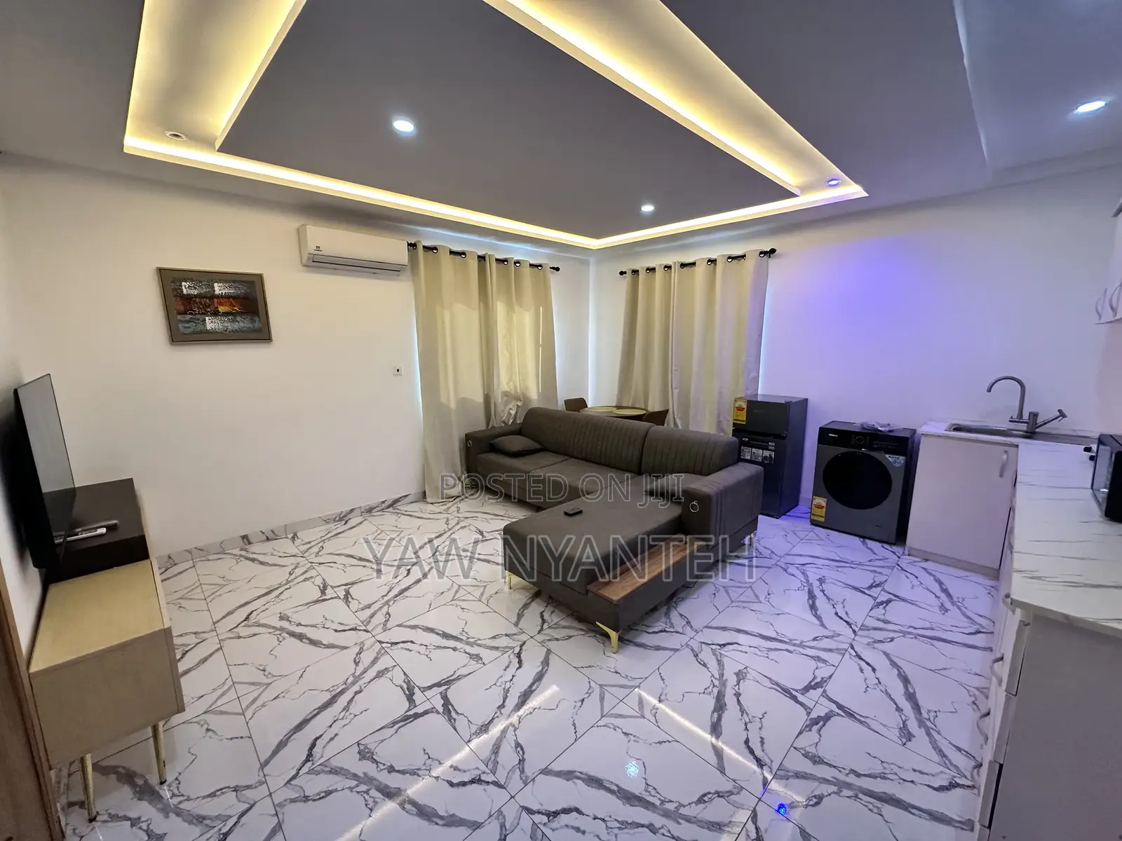 Furnished 1bdrm Apartment in La Nyanteh Apartment, East Legon for rent