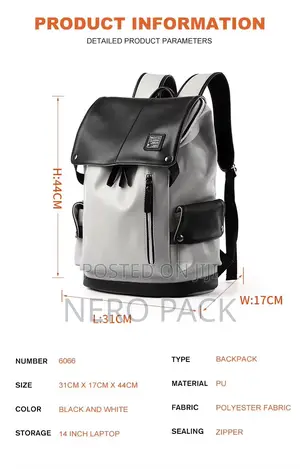 Mochila Leather Waterproof Backpack