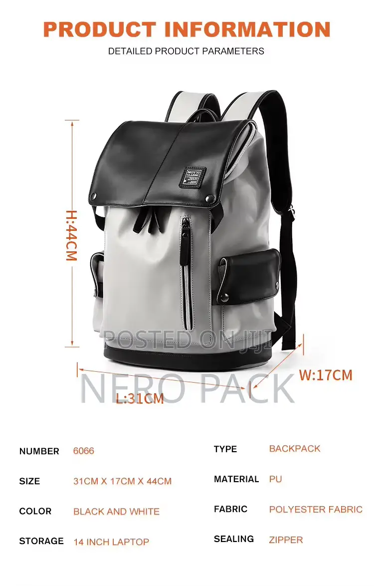 Mochila Leather Waterproof Backpack