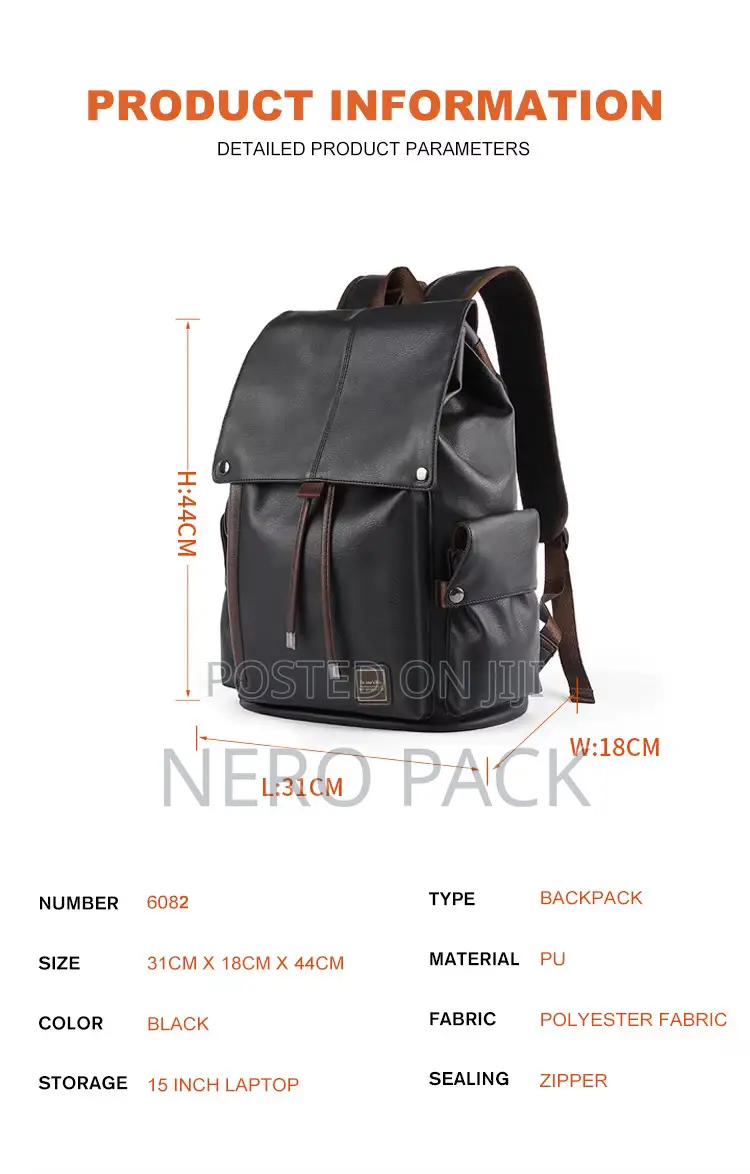 Waterproof Leather Backpack