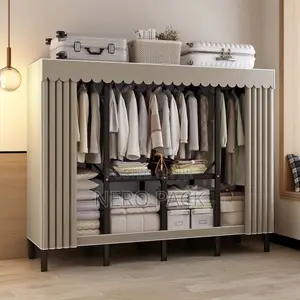 Steel Large Capacity Folding Cloth Closet, Convenient Metal Wardrobe
