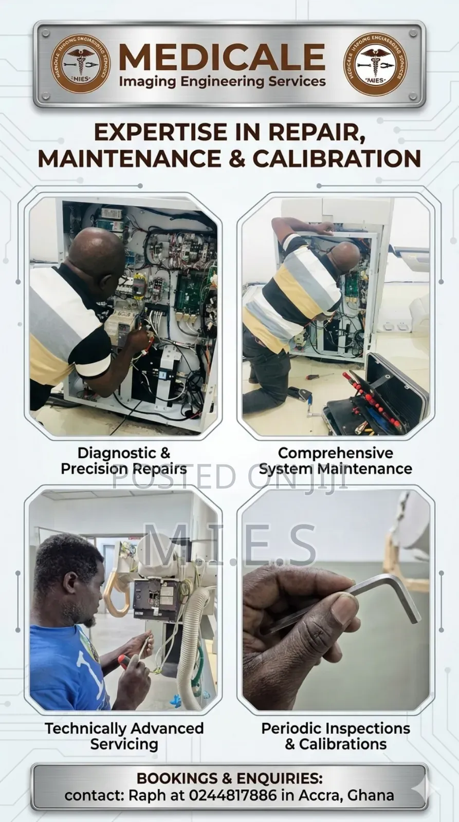 X-Ray and Ultrasound Machines Repair and Maintenance Services.