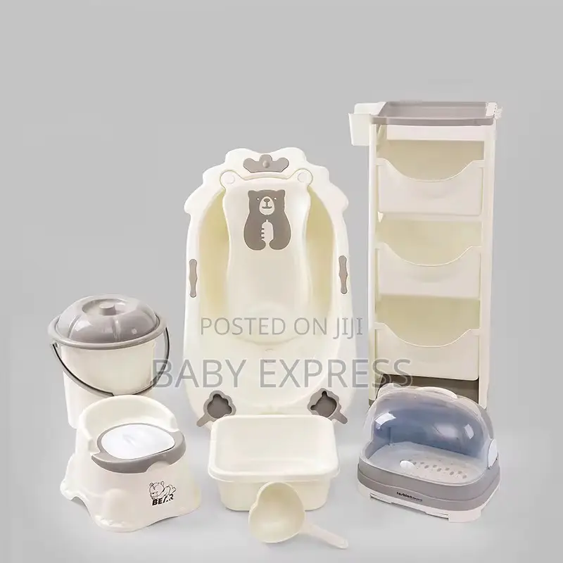 Multi-Functional Baby Bath Tub Set With Storage Organizer