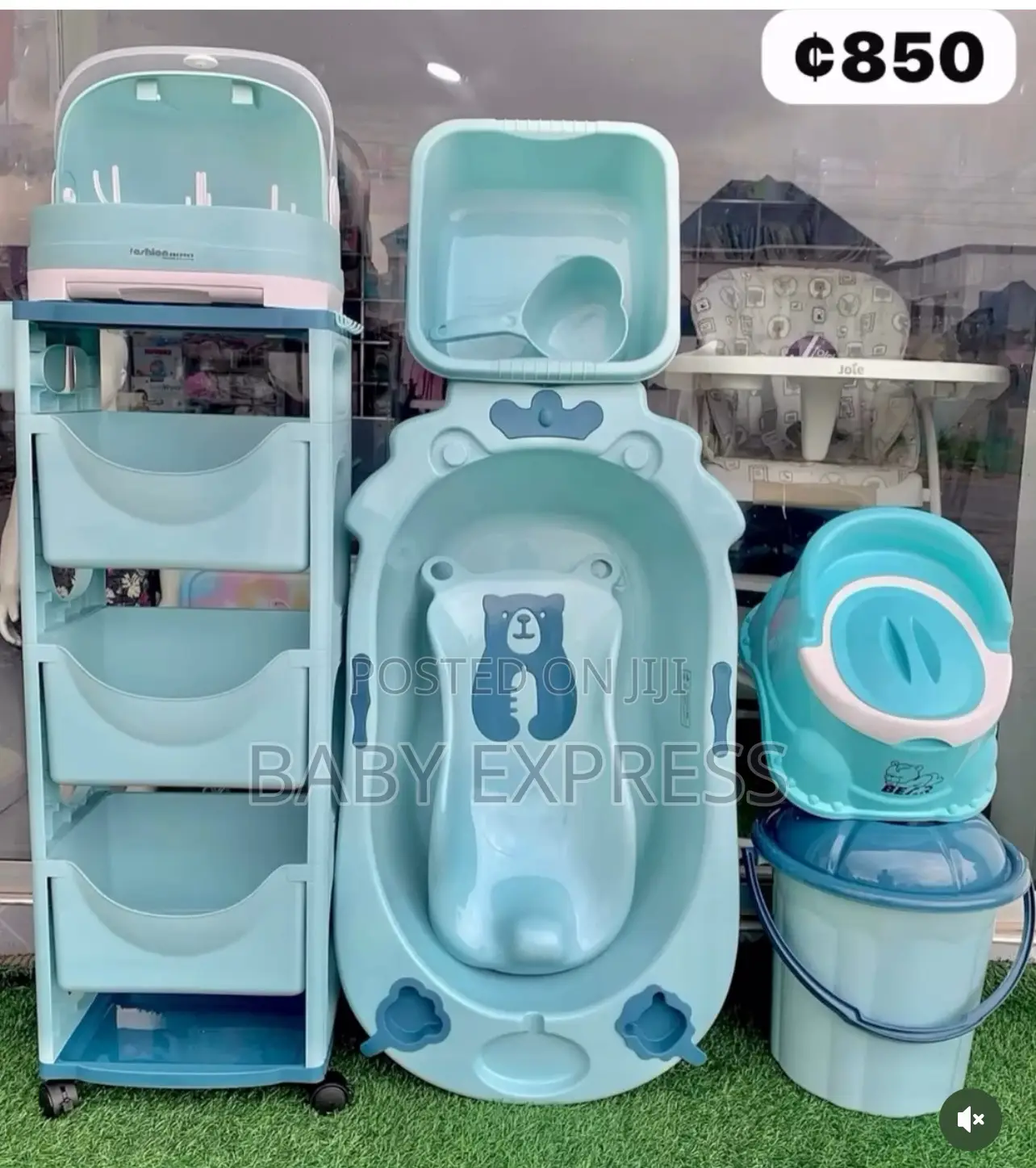 Multi-Functional Baby Bath Tub Set With Storage Organizer