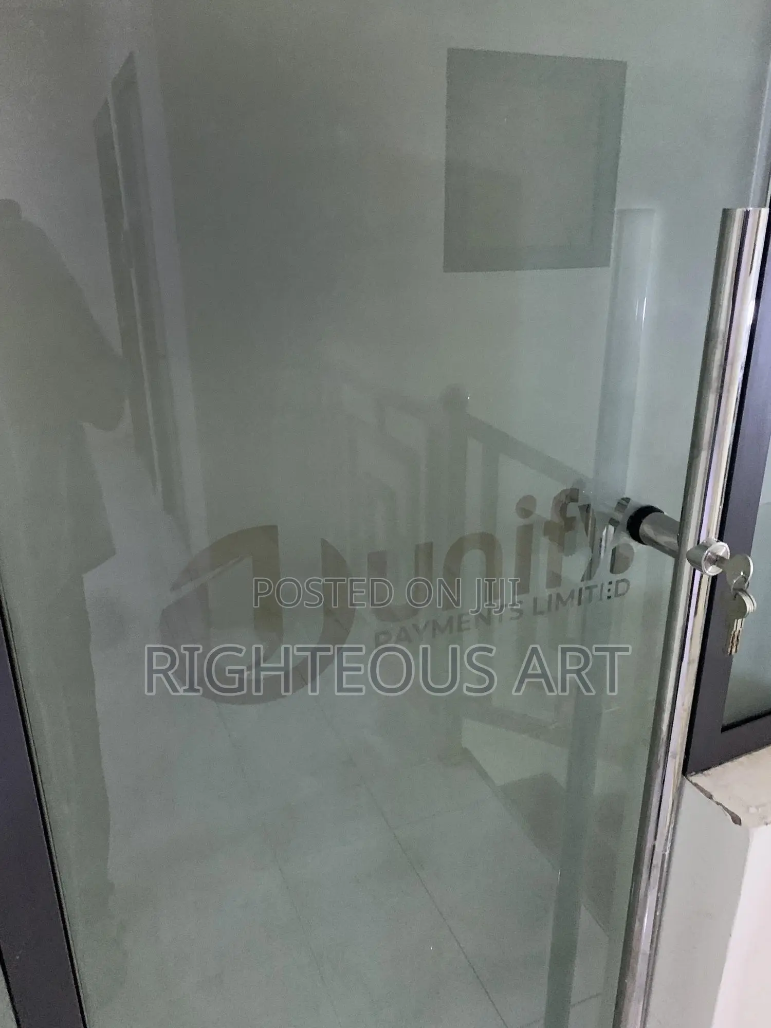 Frosted, One Colour Sticker Branding 4 Office, Eatery, Store