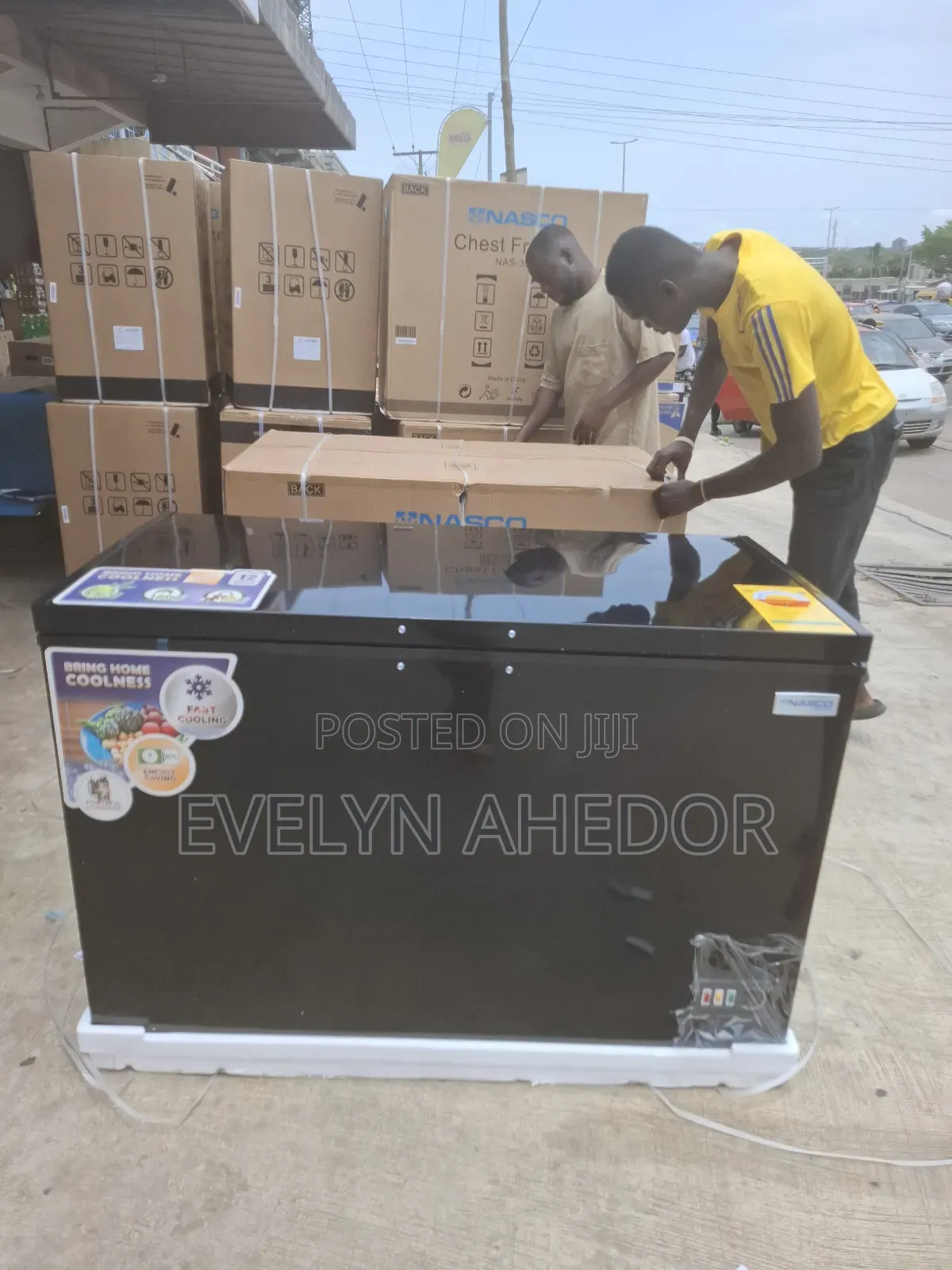 Nasco Black Colour Freezer With Lock and Key.400litres
