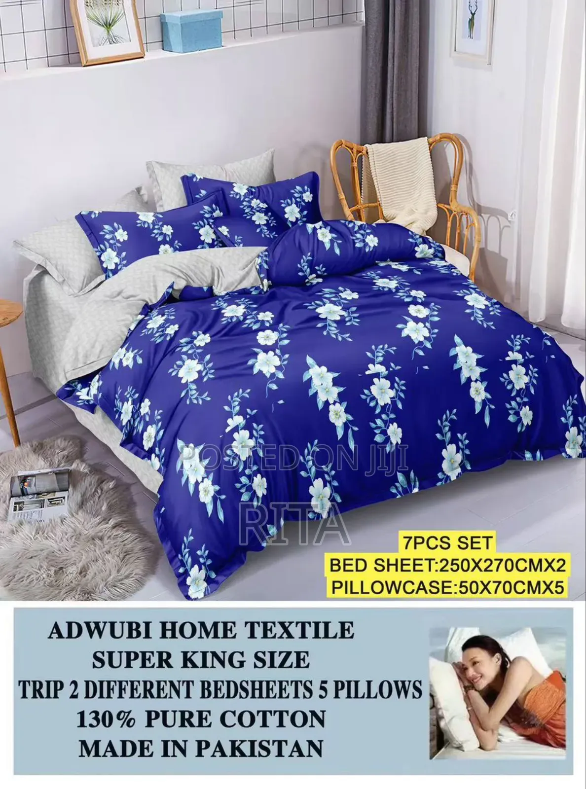 7 Pieces Bedsheets