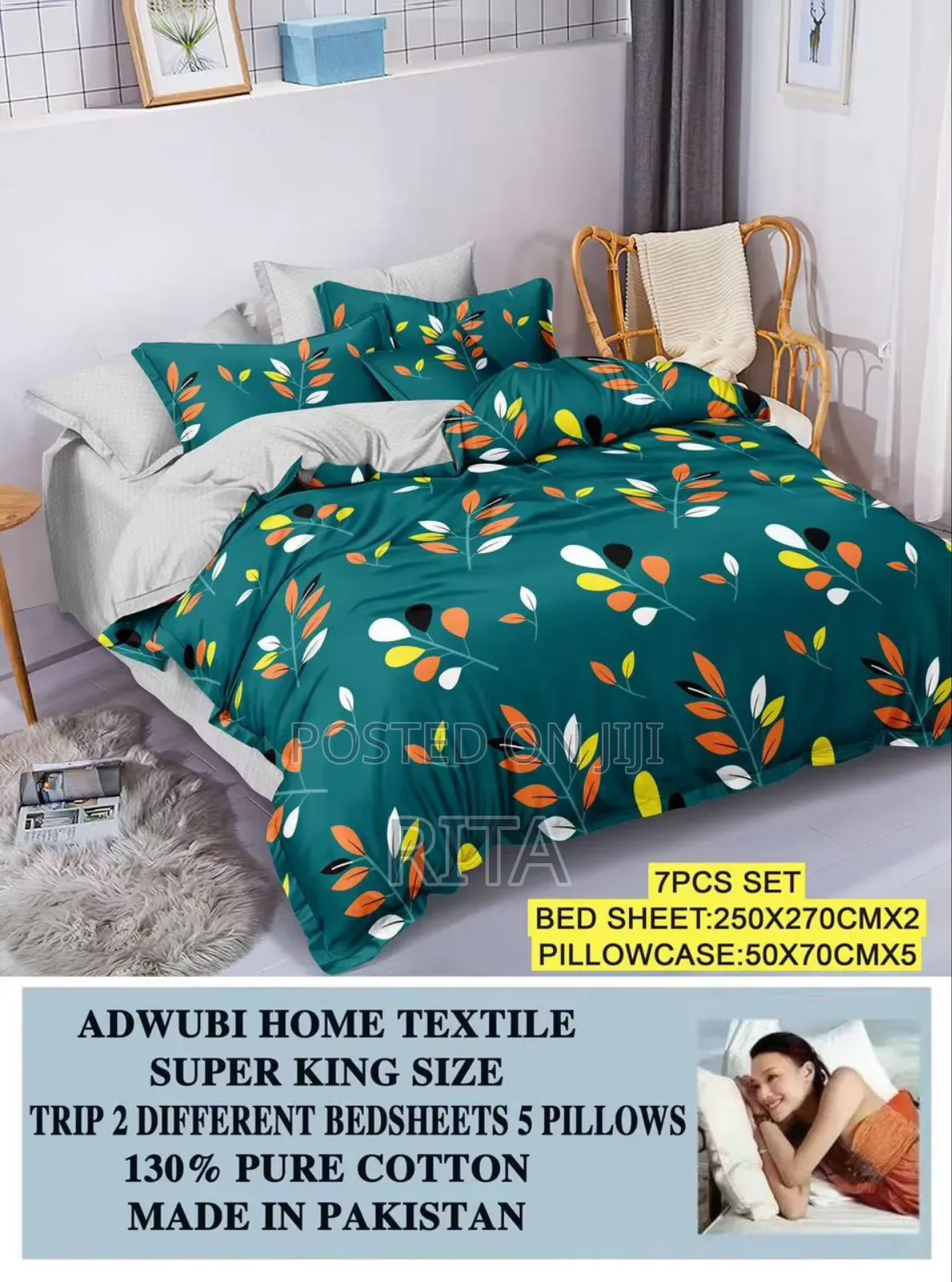 7 Pieces Bedsheets