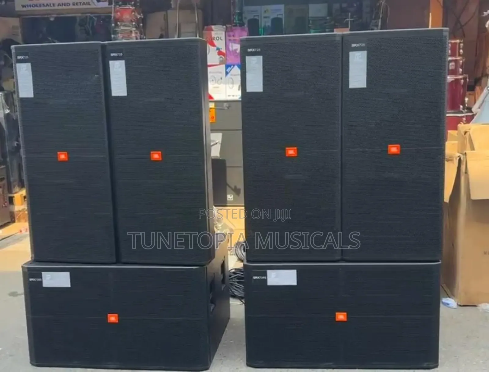 2pairs JBL Full Range, 1pair Double Bass and Amplifier Rack Set