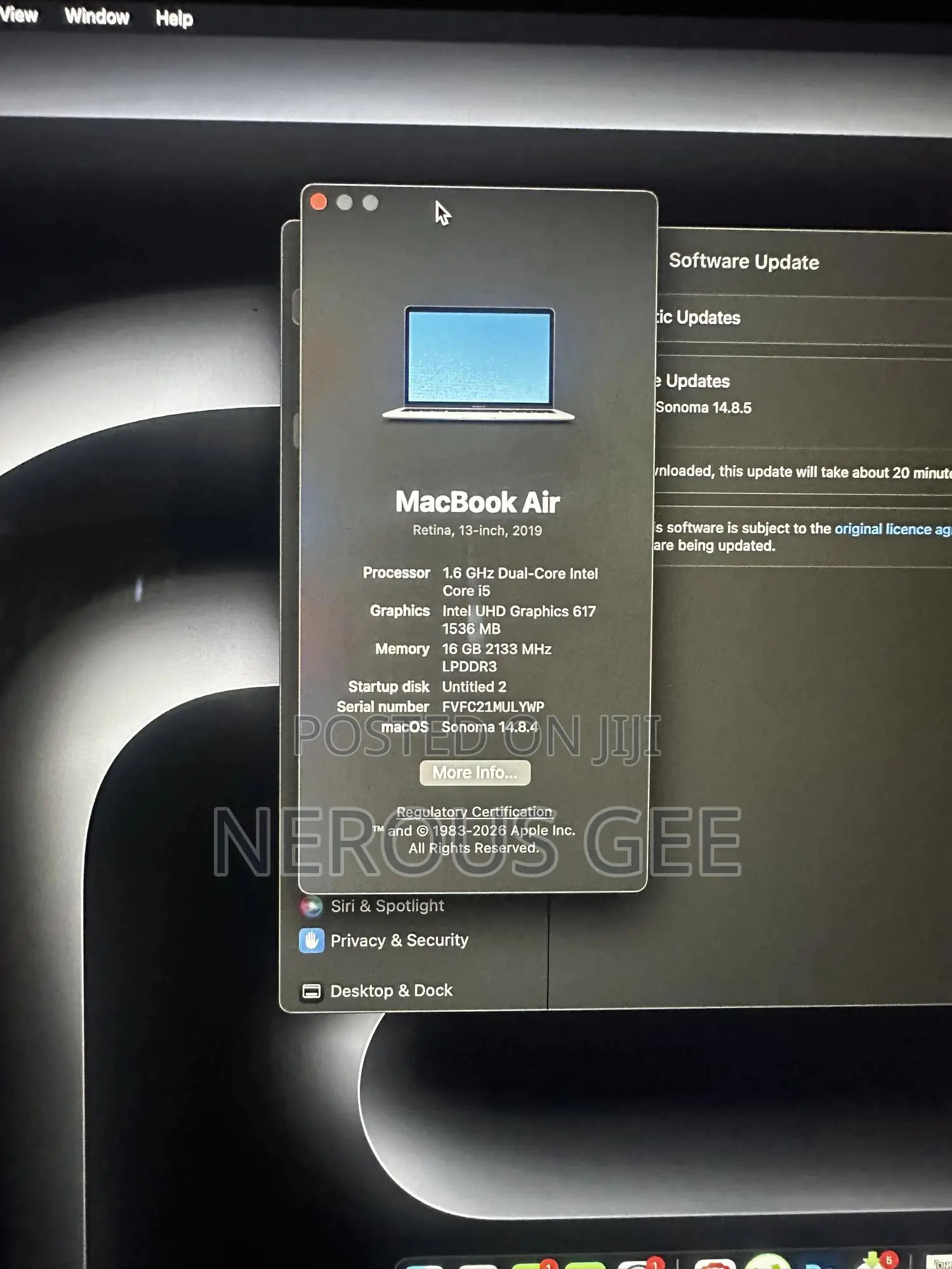 Laptop Apple MacBook Air 2019 16GB Intel Core i5 eMMC 512GB