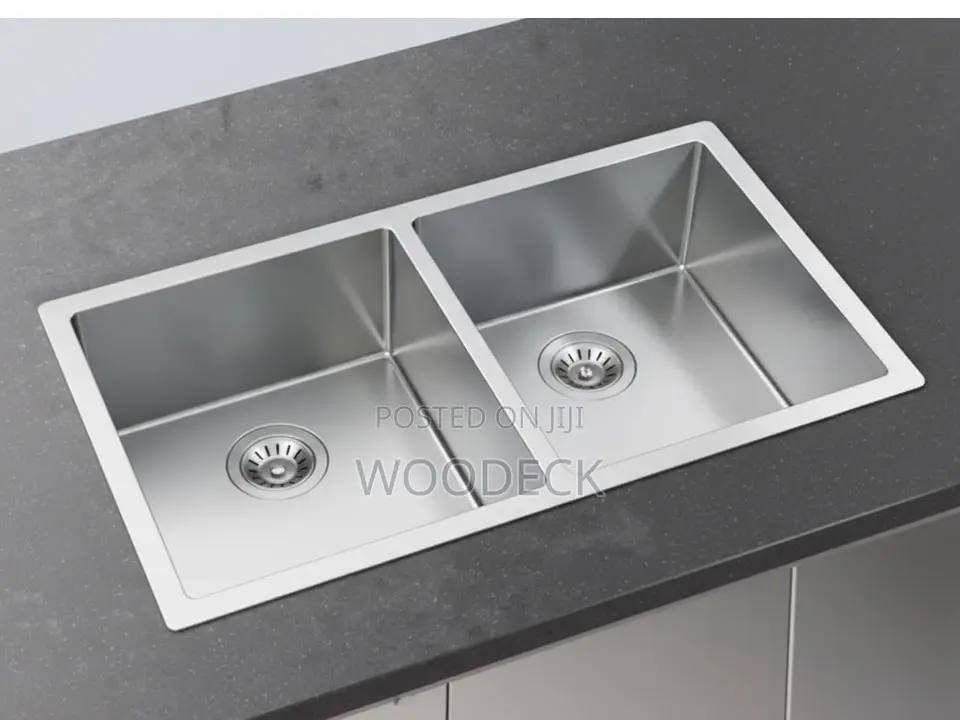 Stainless Steel -Double Bowl Hand Made Under Mount Sink
