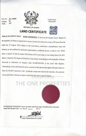 1 Plot of Land for Sale at Kokrobite Beach Accra.