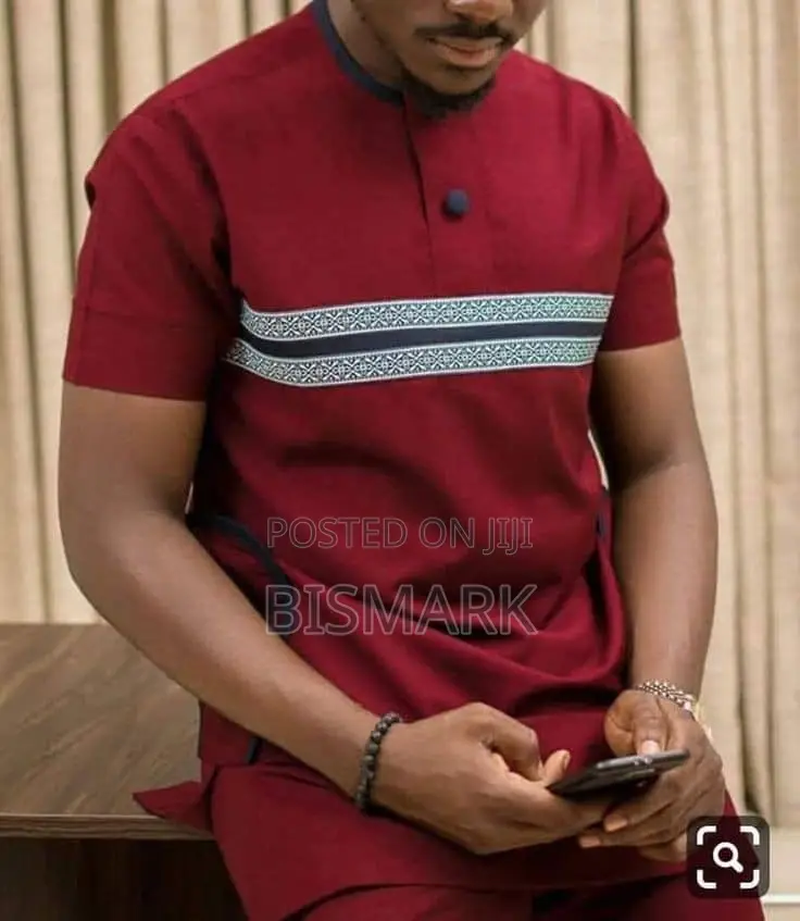 Men Wine Kaftan