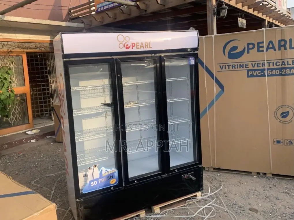 New Pearl 3 Door Electric Beverage Cooler(Glass)With Lock Key