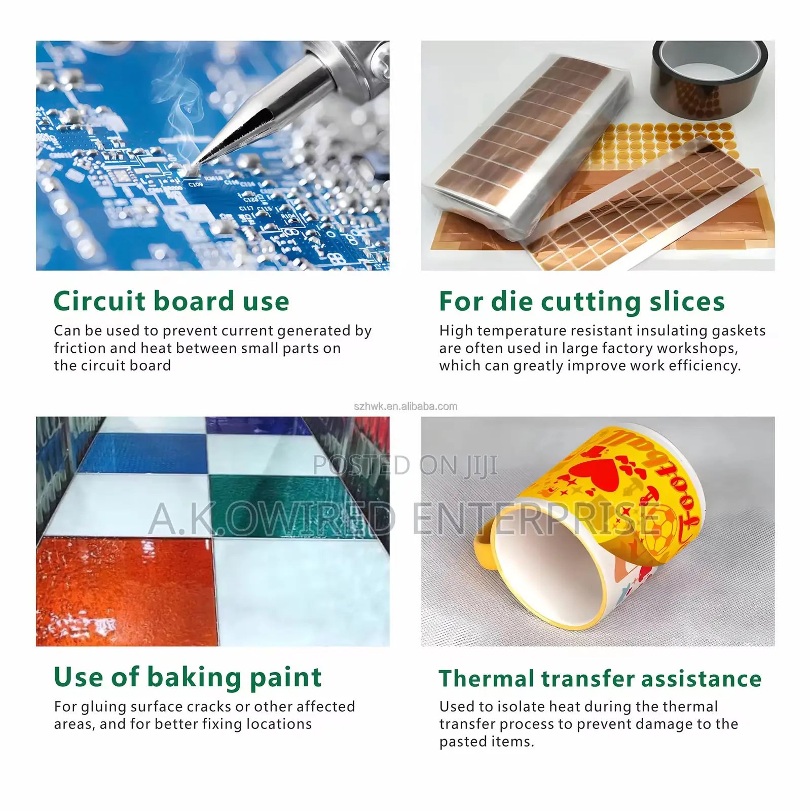 Sublimation Tape Heat Press Polyimide Film Adhesive Tape High Temperat