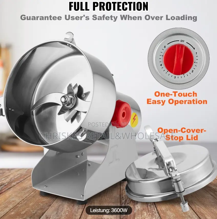 2500g Electric Grain Mill Grinder For Dry Grains Spice, Grains,Cereall