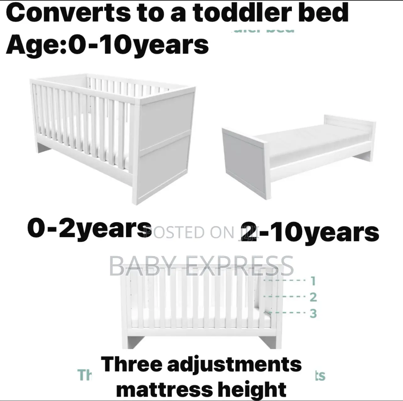 Convertible Baby Cot To Toddler Bed – Strong, Clean Affordable