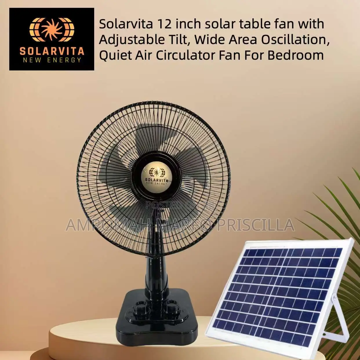 Table Top Rechargeable Fan
