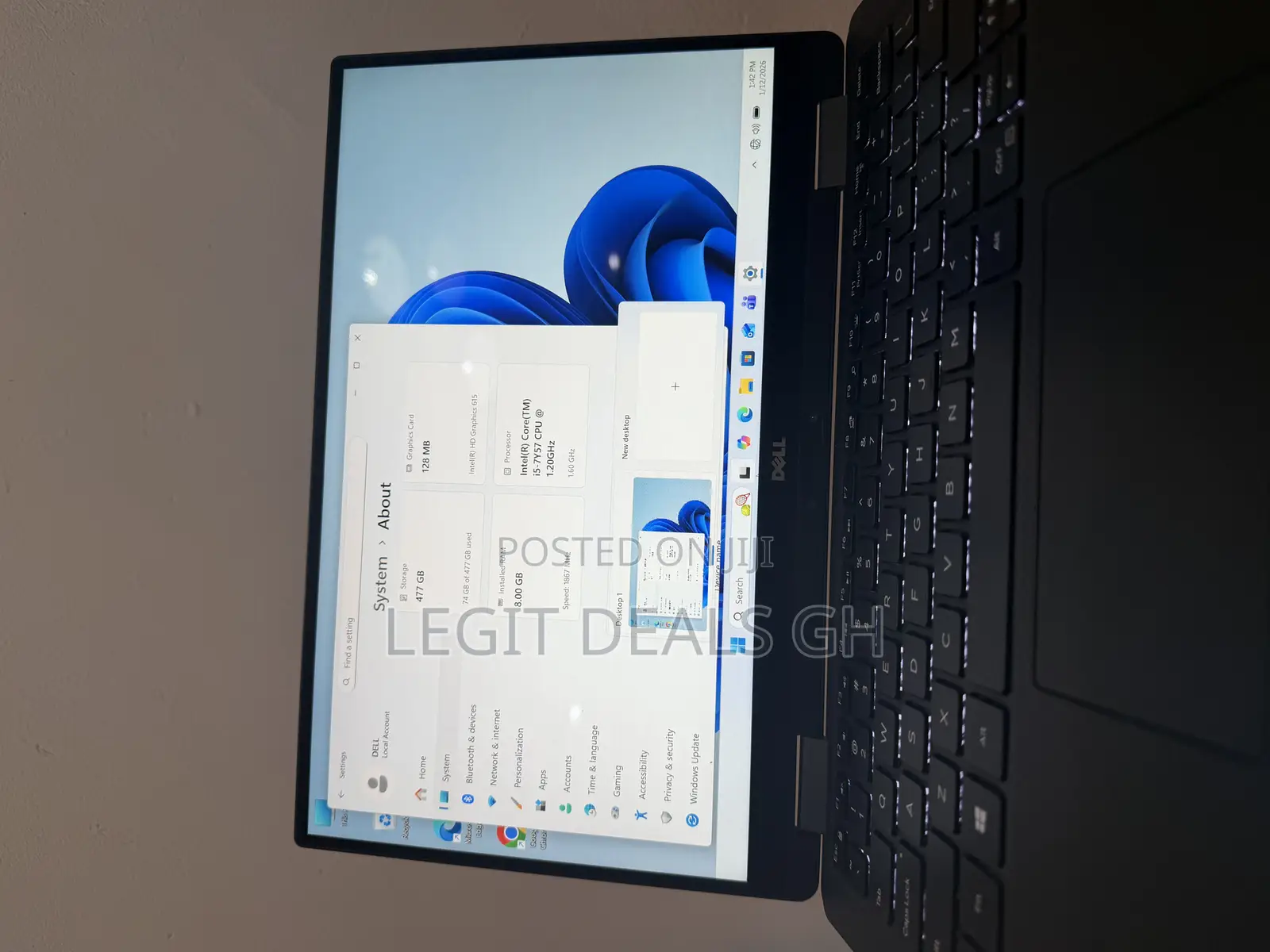 Laptop Dell XPS 13 9365 8GB Intel Core i5 SSD 512GB