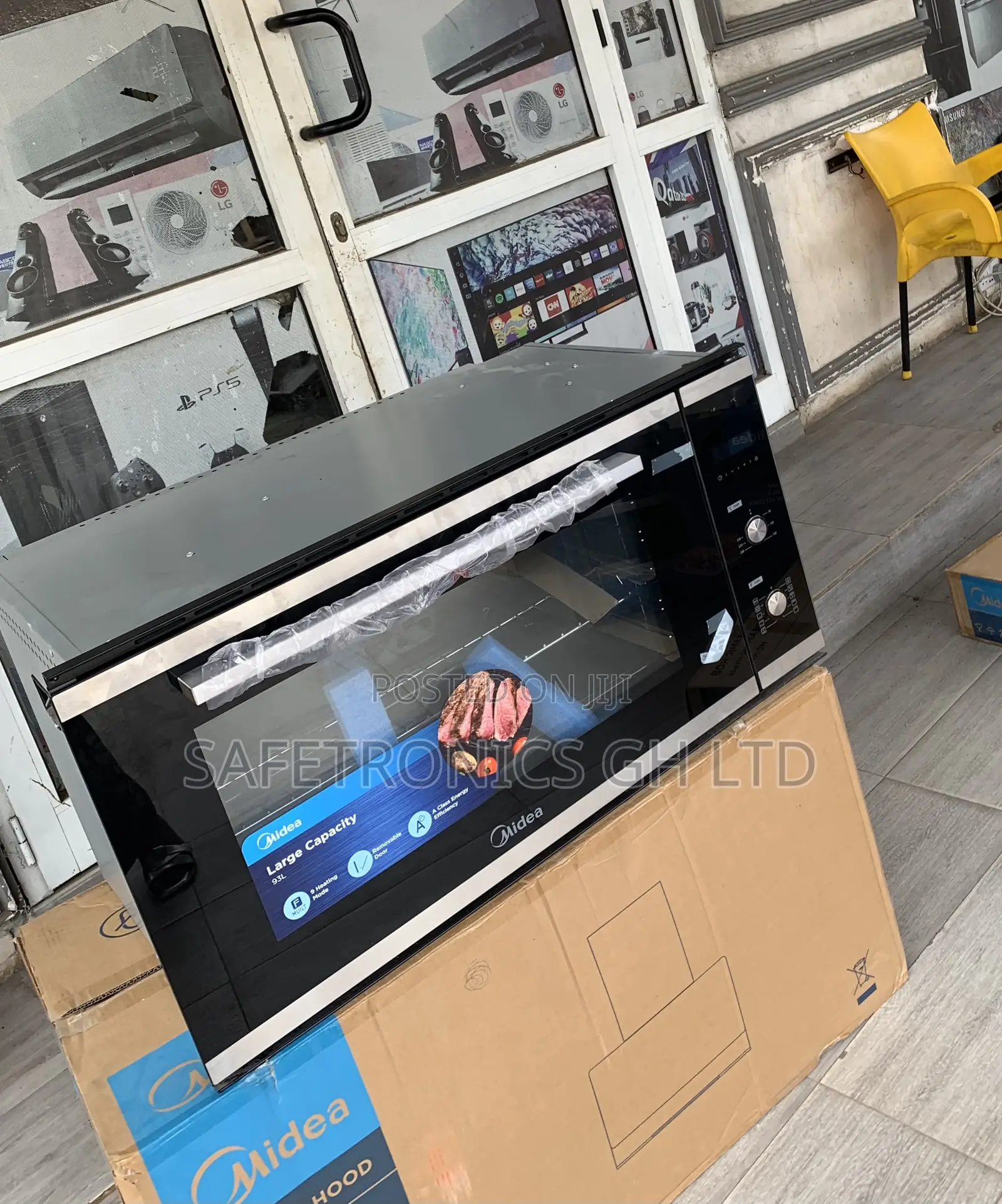 Perfect Midea New 90m90d0-B 90cm Black Built-in Oven