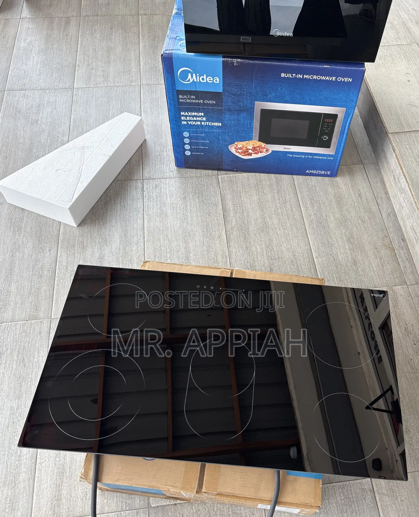 Choose Midea 5 Electric Built in Temperer Glass Hob 