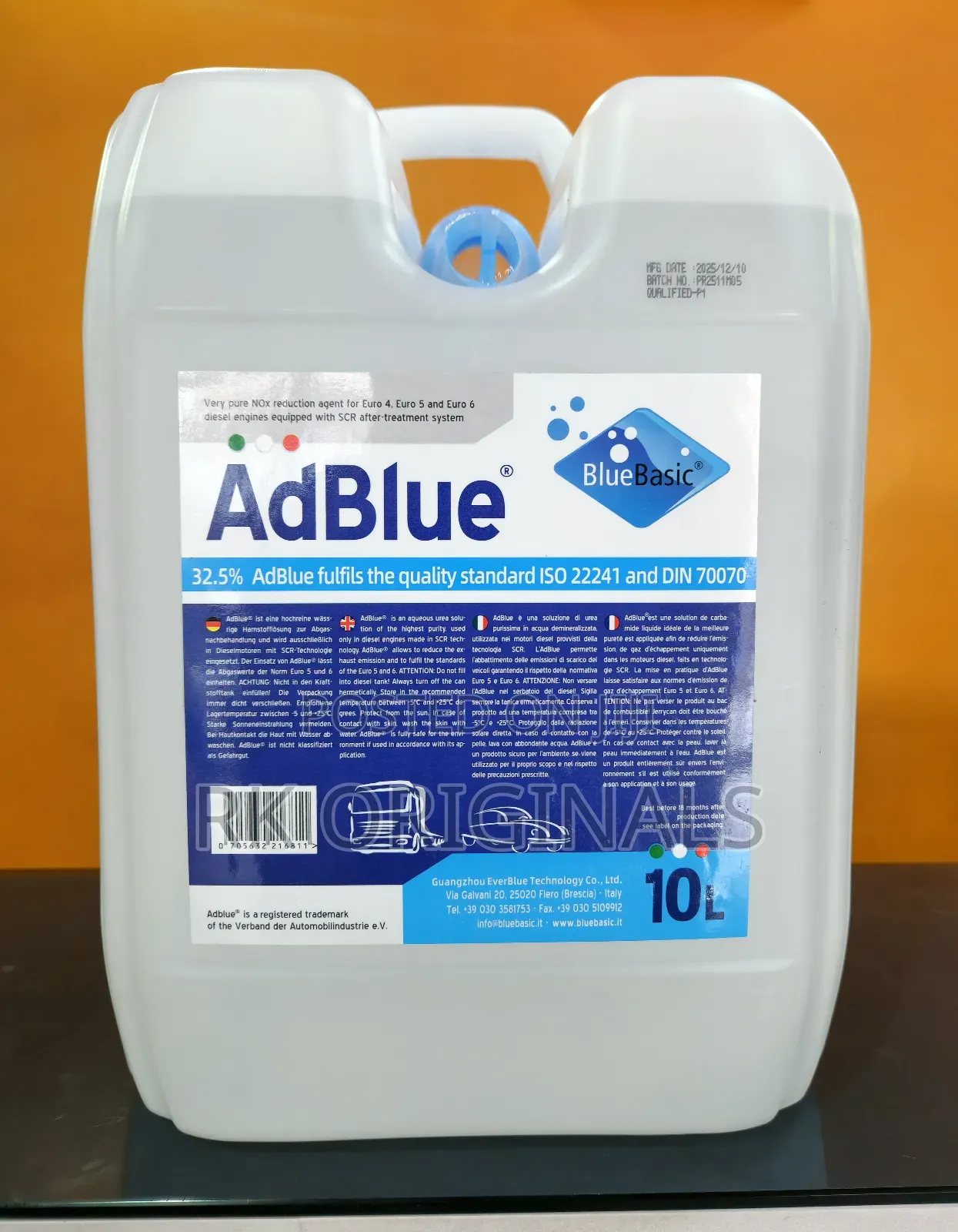 Adblue 10l Diesel Exhaust Fluid With SCR