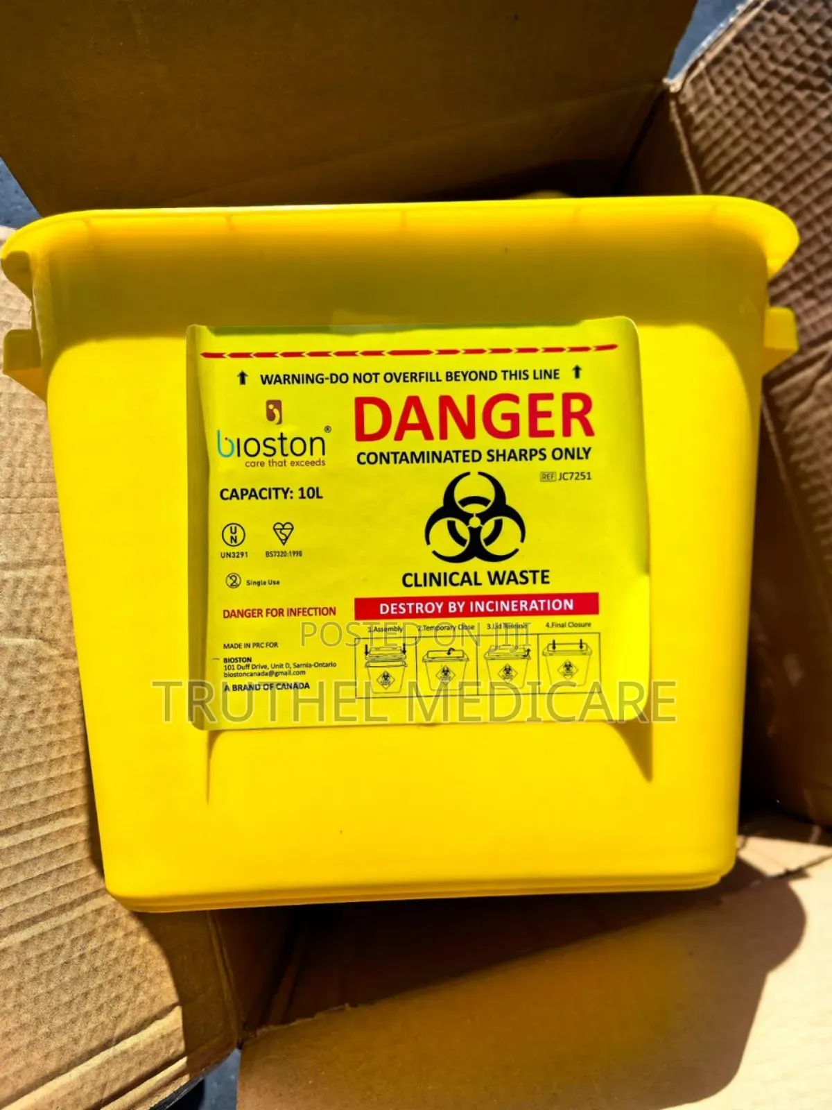 Sharp Containers - Plastic (8, 10, 15 Litres)
