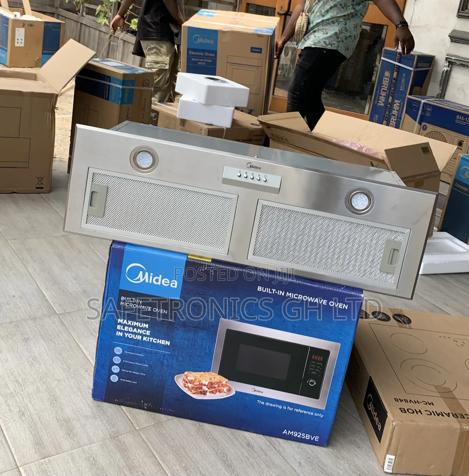 Valuable Grey Midea Hood Built in Extractor Sku: 90t01 Electric