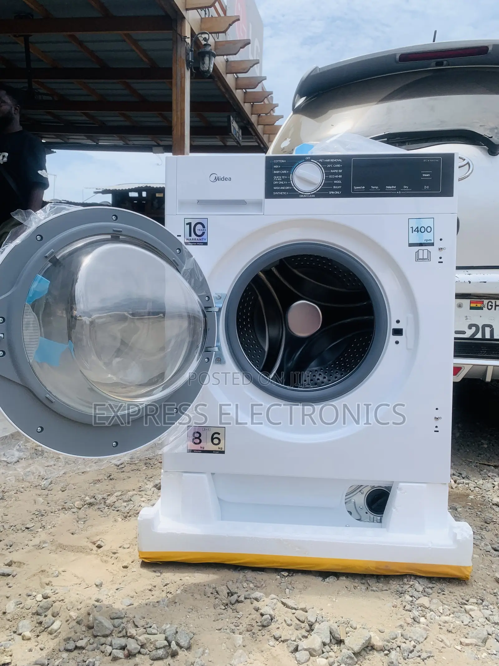 Available Now Washing Machine 8/6kg Front Load Midea